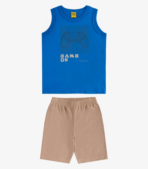 Conjunto Infantil Regata com Bermuda Rovi Kids Azul