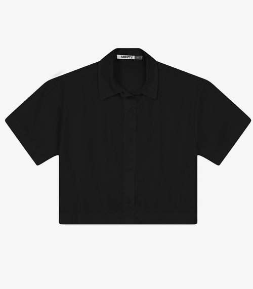 Camisa Feminina Tricoline Minty Preto
