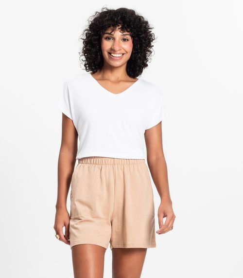 Blusa Feminina Viscotorcion Rovitex Branco