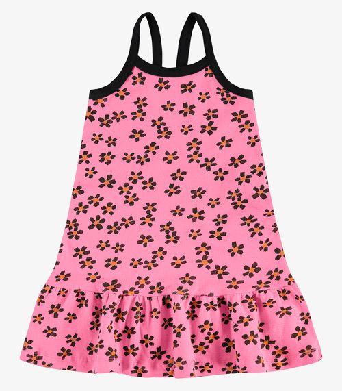 Vestido Infantil em Malhão Fruit Rovi Kids Rosa