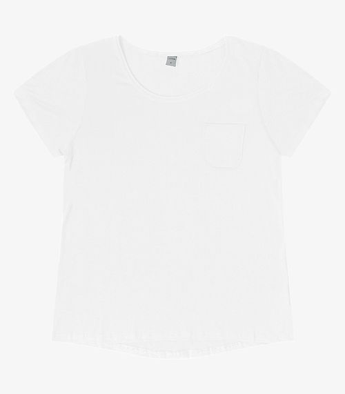 Blusa Feminina Viscotorcion Com Bolso Rovitex Branco