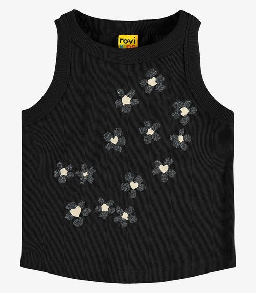 Regata Infantil Feminina Ribana Rovi Kids Preto