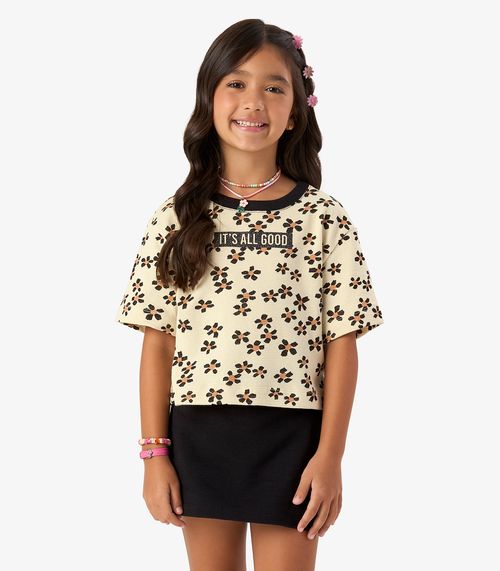 Blusa Feminina Malhao Fruit Rovi Kids Bege