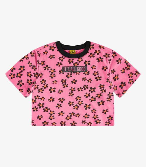 Blusa Feminina Malhao Fruit Rovi Kids Rosa