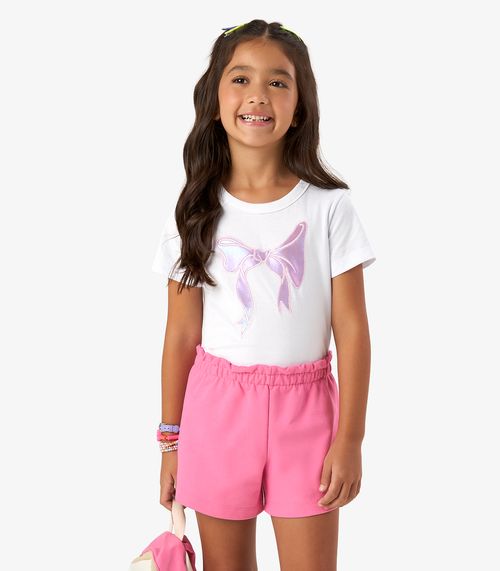 Blusa Infantil Feminina Meia Malha Rovi Kids Branco