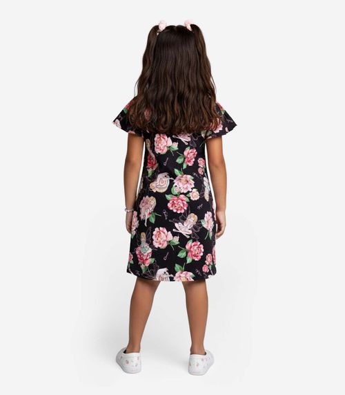 Vestido Infantil Feminino Estampado Select Bege