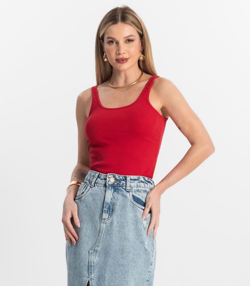 Blusa De Alca Básica Feminina Rovitex Vermelho
