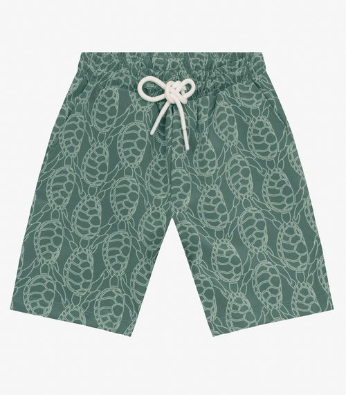 Bermuda Infantil Em Microfibra Trick Nick Verde