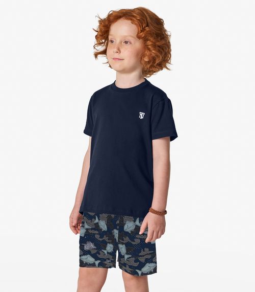 Camiseta Infantil Masculina Trick Nick Azul