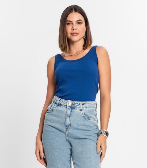 Regata Feminina Em Ribana Rovitex Azul