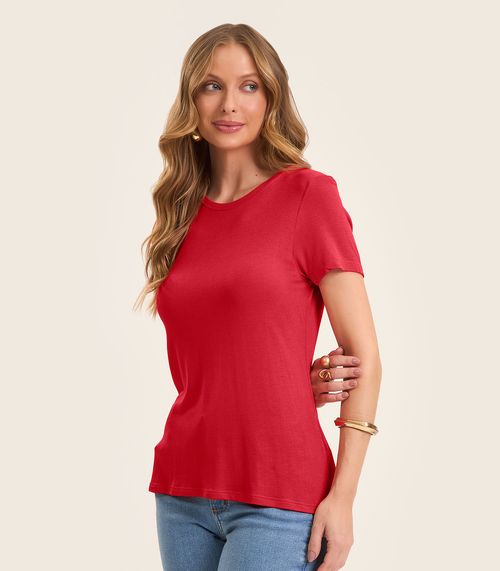 Blusa Feminina Básica Visco Tricot Rovitex Vermelho