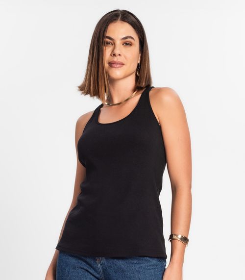 Regata Feminina Em Ribana Rovitex Preto