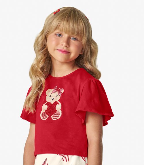 Conjunto Blusa com Shorts Saia Trick Nick Vermelho