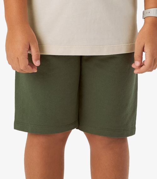 Conjunto Regata com Bermuda Moletom Rovi Kids Bege