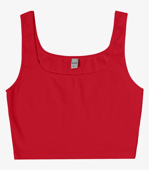 Top Básico Feminino em Ribana Rovitex Vermelho
