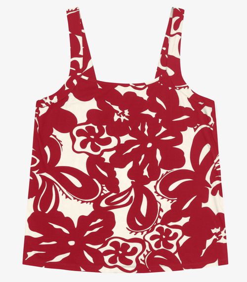 Regata Feminina em Viscose Maquinetada Secret Glam Vermelho