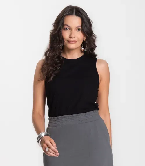 Regata Feminina Infinita Cor Preto