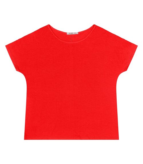 Blusa Manga Curta Feminina Plus Size Secret Glam Laranja