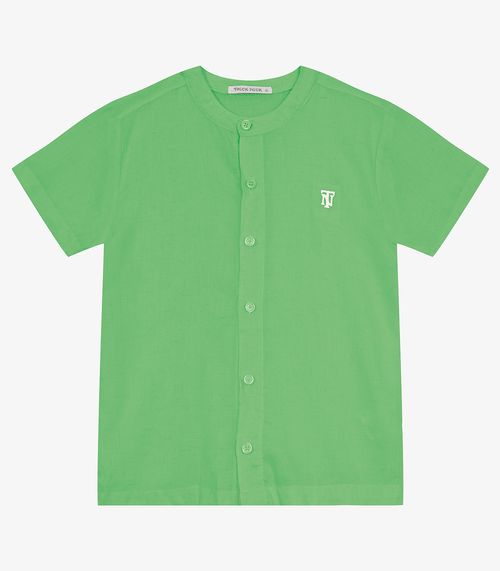 Camisa Infantil Em Viscolinho Trick Nick Verde