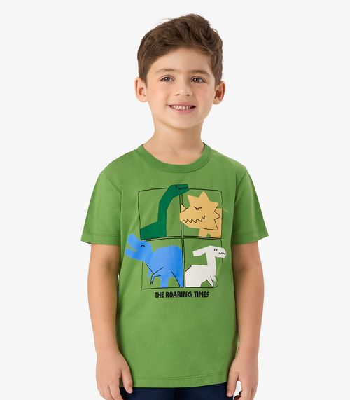 Conjunto Infantil Camiseta com Bermuda Rovi Kids Verde