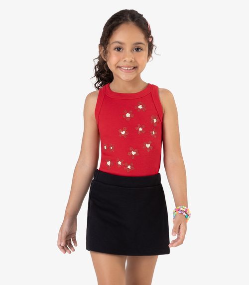 Regata Infantil Feminina Ribana Rovi Kids Vermelho