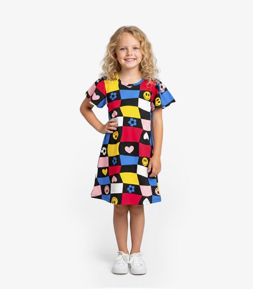 Vestido Infantil Feminino Estampado Select Vermelho