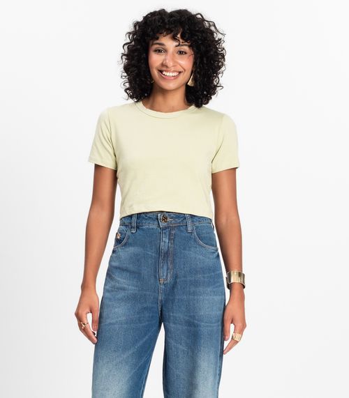 Blusa Básica Feminina Cotton Leve Rovitex Verde