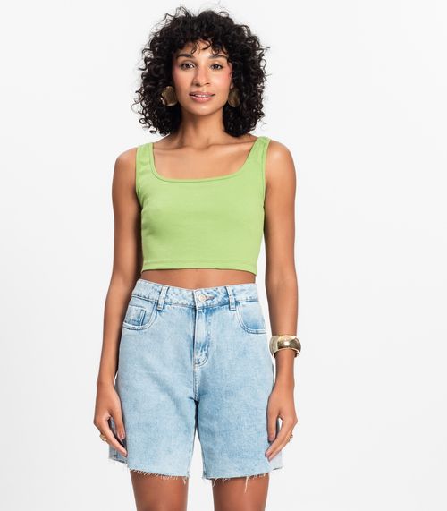 Top Básico Feminino em Ribana Rovitex Verde