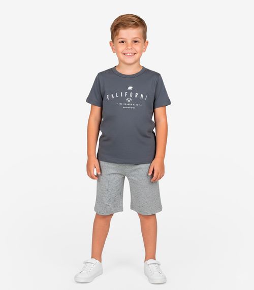 Conjunto Infantil Camiseta e Bermuda Select Cinza