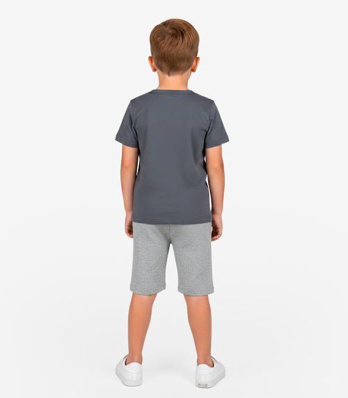 Conjunto Infantil Camiseta e Bermuda Select Cinza