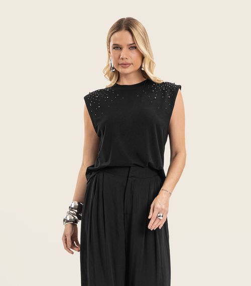 Regata Feminina em Viscose Endless Preto