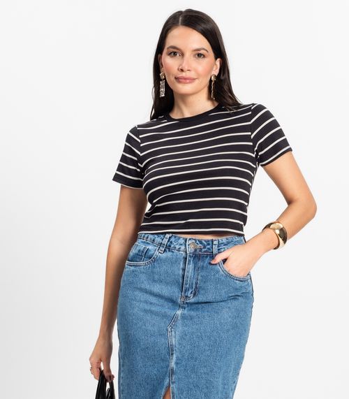 Blusa Feminina em Cotton Leve Rovitex Preto