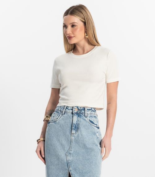 Blusa Básica Feminina Cotton Leve Rovitex Bege