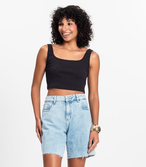 Top Básico Feminino em Ribana Rovitex Preto