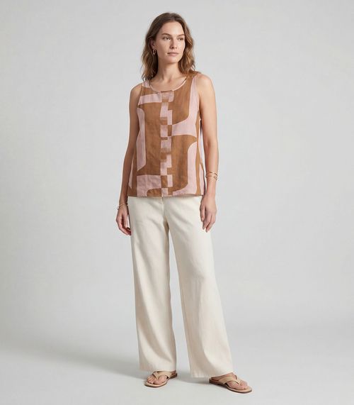 Regata Feminina Em Viscose Infinita Cor Marrom