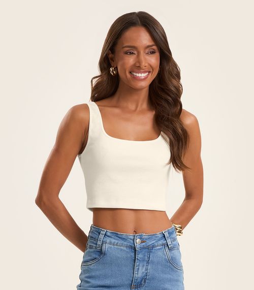Top Básico Feminino em Ribana Rovitex Bege