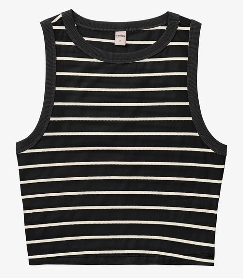 Regata Feminina em Cotton Leve Rovitex Preto