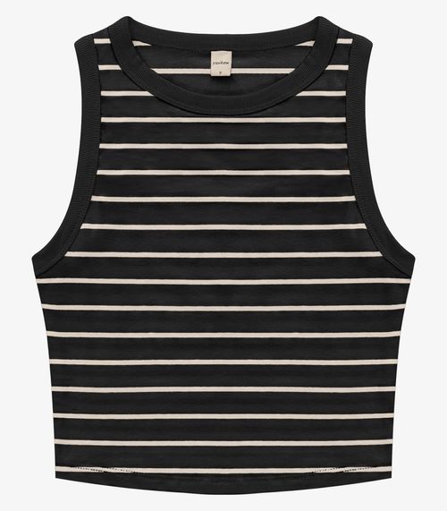 Regata Feminina em Cotton Leve Rovitex Preto