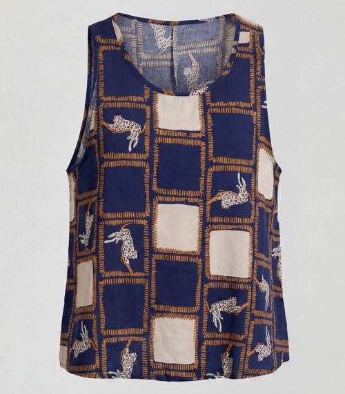 Regata Feminina Em Viscose Infinita Cor Azul