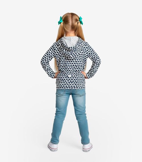 Blusão Infantil Menina Com Capuz Select Azul