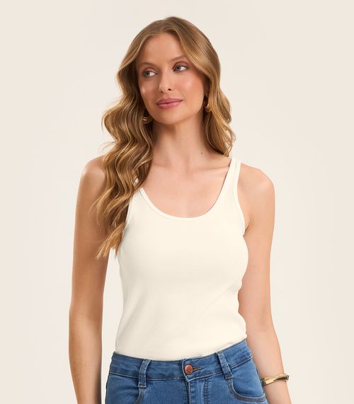 Blusa De Alca Básica Feminina Rovitex Bege
