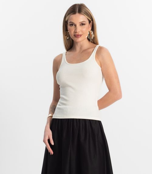 Blusa De Alca Básica Feminina Rovitex Bege