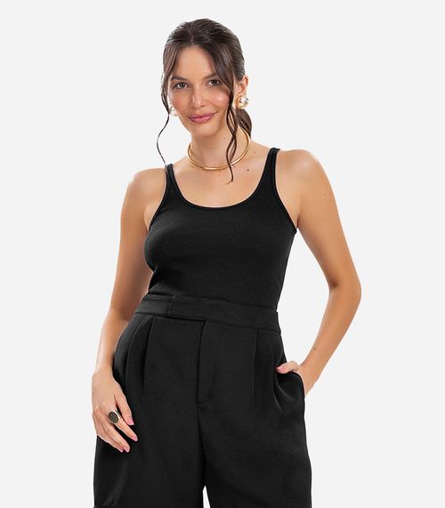 Blusa De Alca Básica Feminina Rovitex Preto