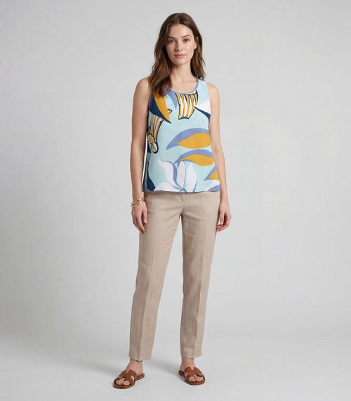 Regata Feminina Em Viscose Infinita Cor Azul