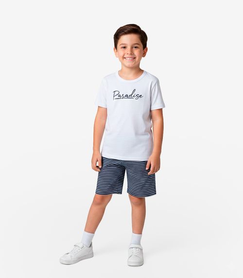 Conjunto Infantil Menino Camiseta E Bermuda Select Azul
