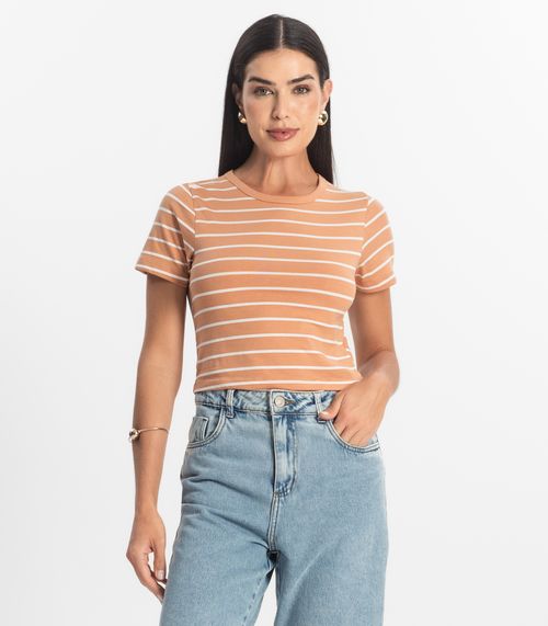 Blusa Feminina em Cotton Leve Rovitex Marrom