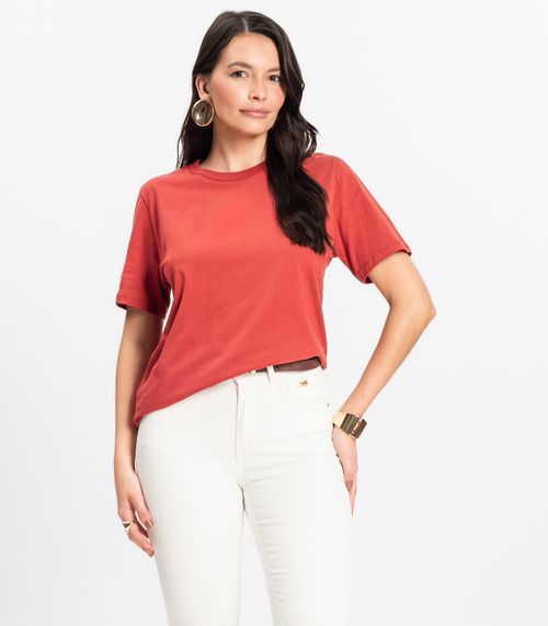 Camiseta Básica Unissex Rovitex Vermelho