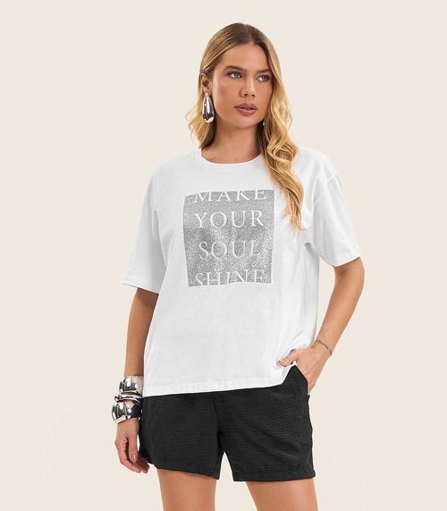 T- Shirt Feminina Manga Curta Endless Branco