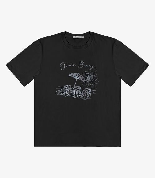 T- Shirt Feminina Manga Curta Endless Preto