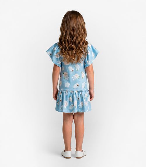 Vestido Infantil em Cotton Leve Trick Nick Azul